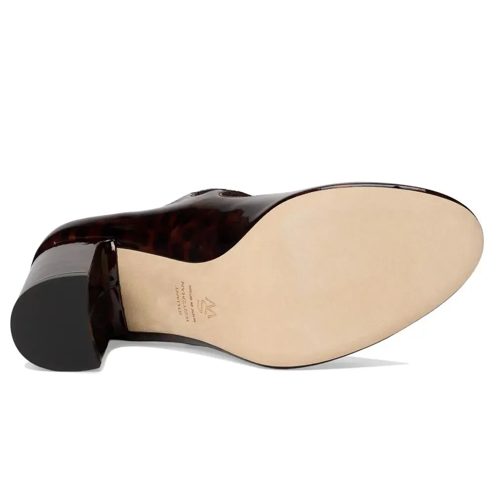 STUART WEITZMAN WOMEN'S POSH 85 MARY JANE DARK BROWN 10.5 MEDIUM